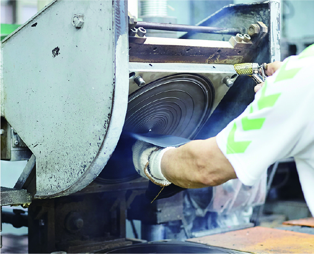 Inside factory/ Turntable forming