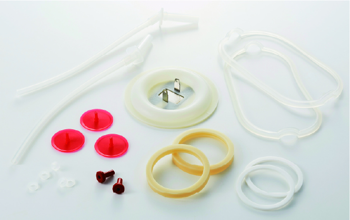 Straw nozzles, diaphragms, flange lids, joints, etc.