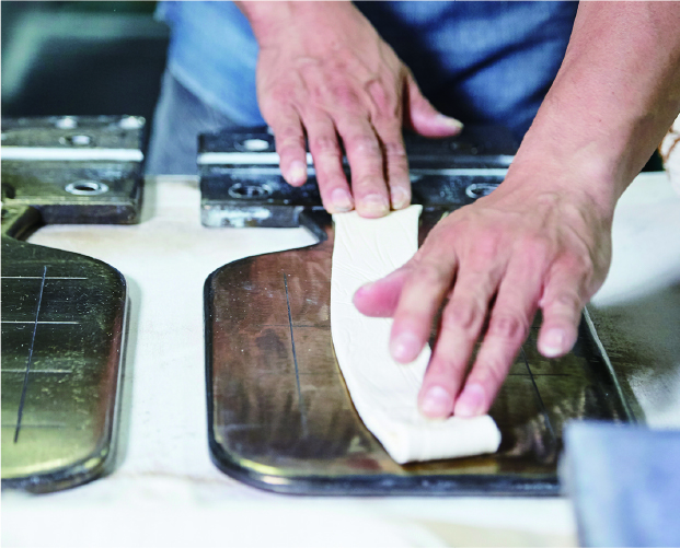 Inside factory / material rubber installation