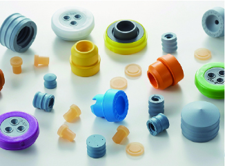 Rubber plugs for medical use